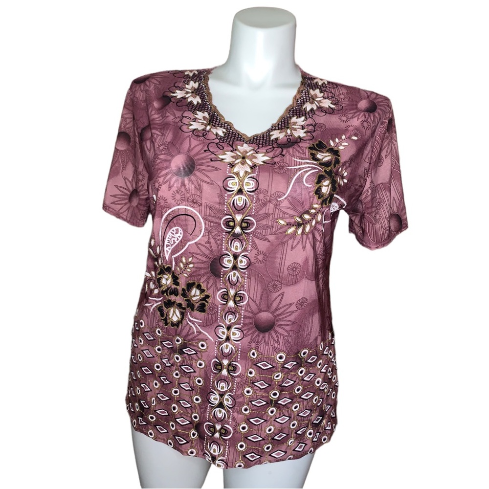 Yuna Floral Print Blouse, Size L/XL